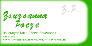 zsuzsanna pocze business card
